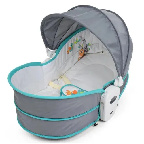 Дитяча гойдалка з люлькою Rocket Bassinet 5 у 1 баунсер, сірий з блакитним - фото 5