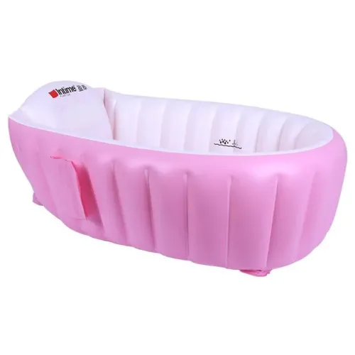 Детская надувная ванночка Intime Baby Bath Tub, насос в подарок, 98*28 см, два цвета - фото 3