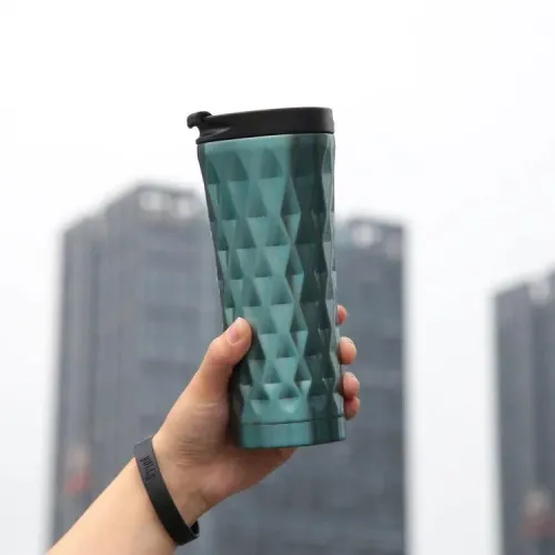 Термос с поилкой 500 мл  Rhombus StarBucks, нержавеющая сталь, EL-251, разные цвета - фото 9