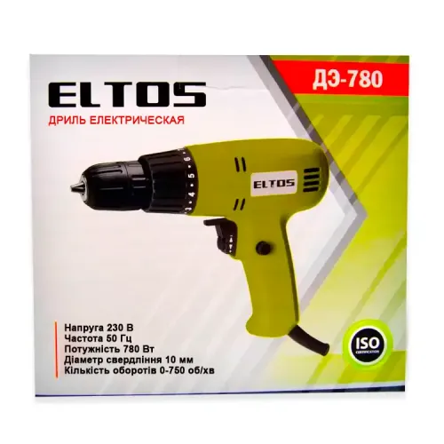 Шуруповерт мережевий Eltos ДЕ-780, Напруга: 230В/50Гц, Кількість обертів: 0-750 об/хв - фото 5