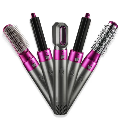 Мультистайлер 5 в 1 Hot Air Styler фен стайлер для завивки и выпрямления волос с 5 насадками - фото 2