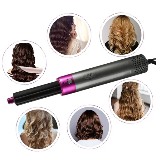 Мультистайлер 5 в 1 Hot Air Styler фен стайлер для завивки и выпрямления волос с 5 насадками - фото 4