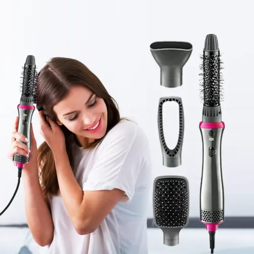 Багатофункціональний фен-стайлер для укладання та завивки волосся 4 насадки в 1 + ФУНКЦІЯ ІОНІЗАЦІЇ VGR V-408 - фото 2