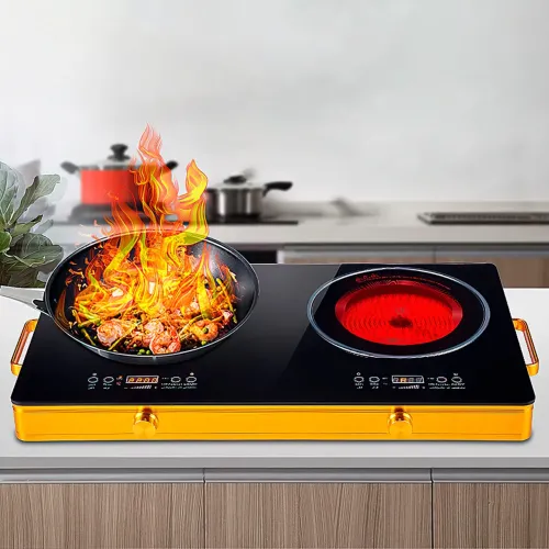 Індукційна плита Domotec MS 5881 інфрачервона на 2 конфорки, 3500 Вт - фото 2