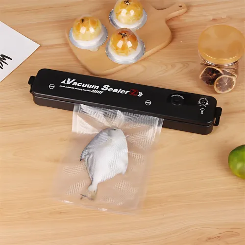 Вакуумный упаковщик для продуктов Vacuum Sealer – 90 Вт, -60 кПа, питание 220 В, пластик, герметичная запайка - фото 7