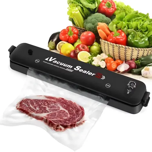 Вакуумный упаковщик для продуктов Vacuum Sealer – 90 Вт, -60 кПа, питание 220 В, пластик, герметичная запайка - фото 9