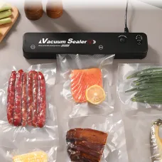 Вакуумный упаковщик для продуктов Vacuum Sealer – 90 Вт, -60 кПа, питание 220 В, пластик, герметичная запайка