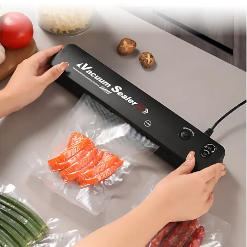 Вакуумный упаковщик для продуктов Vacuum Sealer – 90 Вт, -60 кПа, питание 220 В, пластик, герметичная запайка - фото 6