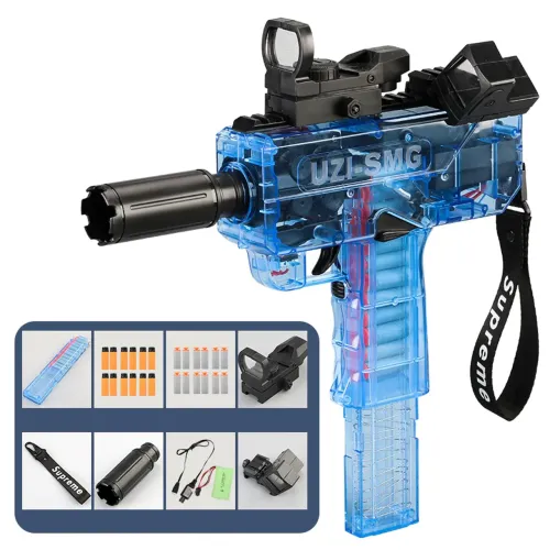 Електричний іграшковий пістолет uzi smg з м'якою кулею - фото 3