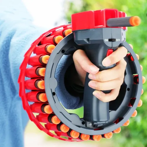 Игрушка пулемёт аккумуляторный игрушечный на 28 заряда Growler Electric Portable Soft Bullet - фото 7