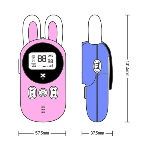 Дитячі рації з ліхтариком kids walkie-talkie 2 шт. pink and blue - фото 10