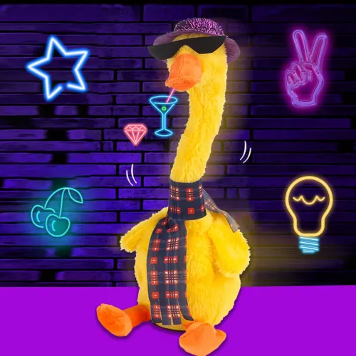 Интерактивная игрушка утка повторюшка, мягкая музыкальная игрушка Talking duck