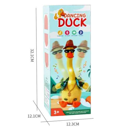 Интерактивная игрушка утка повторюшка, мягкая музыкальная игрушка Talking duck - фото 5