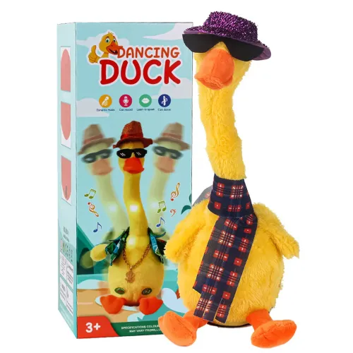 Интерактивная игрушка утка повторюшка, мягкая музыкальная игрушка Talking duck - фото 7
