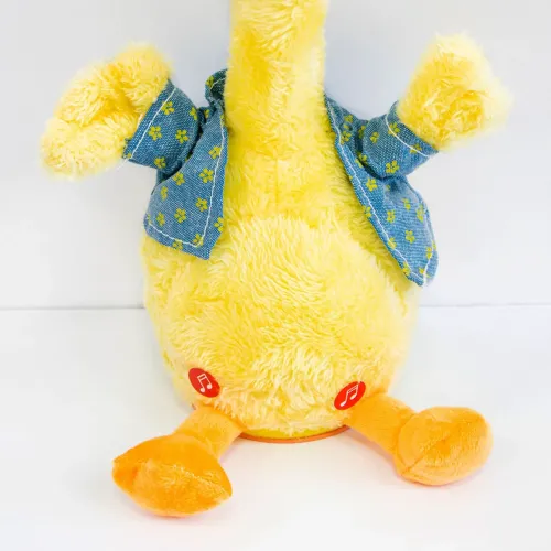 Интерактивная игрушка - танцующая утка в шляпке, поёт и светится  Dancing duck - фото 5