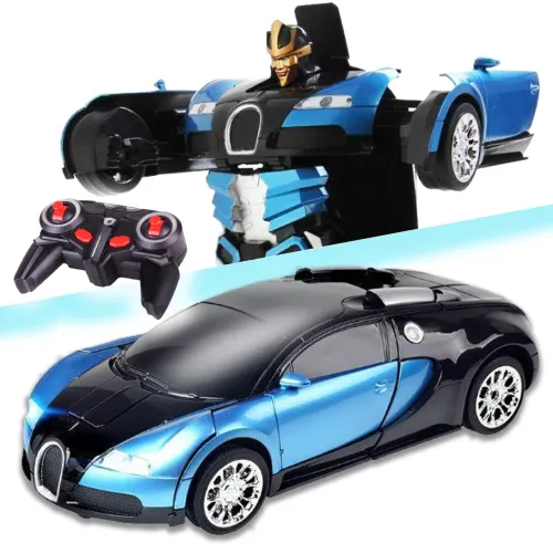 Машинка Робот Трансформер на радиоуправлении Lamborghini robot car Autobots Синяя