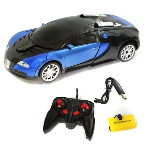 Машинка Робот Трансформер на радиоуправлении Lamborghini robot car Autobots Синяя - фото 4