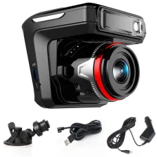 Видеорегистратор автомобильный DVR X7 с АНТИРАДАРОМ, угол обзора камеры 140 градусов, HD 720P