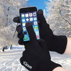 Сенсорные зимние перчатки iGlove для смартфонов универсальный размер чёрные