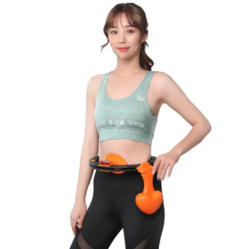 Розумний цифровий масажний хула-хуп з обтяжувачем Hoola - Smart Gym регульована талія - фото 2