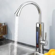 Проточный водонагреватель Delimano RX-011-1, 3000Вт, LCD дисплей, поворот 360 градусов