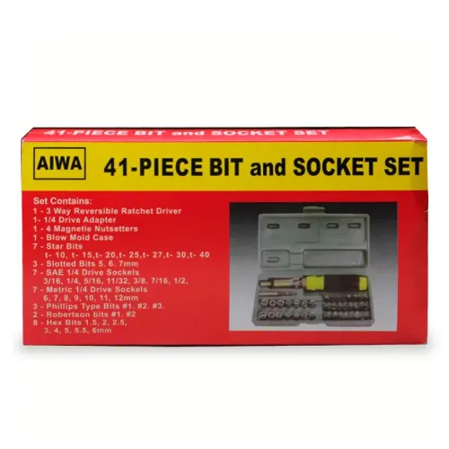 Набор головок и бит с трещёткой Aiwa bit and Socket Set 41в1 - фото 8