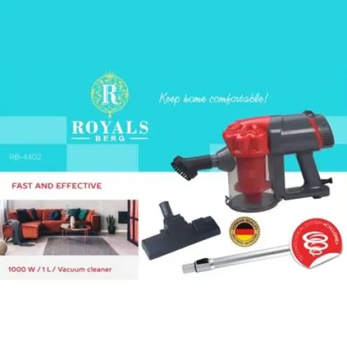 Мощный пылесос ручной  Royal Berg RB-4401 1000ВТ, телескопическая ручка Красный - фото 3