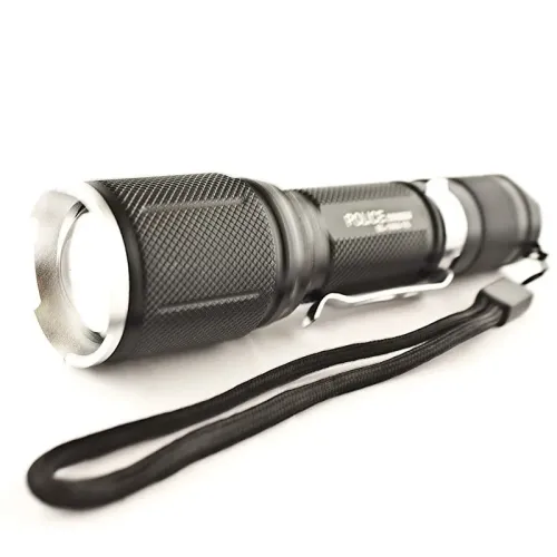 Ручной тактический фонарь Bailong PC-1860-T6 ZOOM PLUS, влагостойкий, аккумуляторный,  режимов - фото 2
