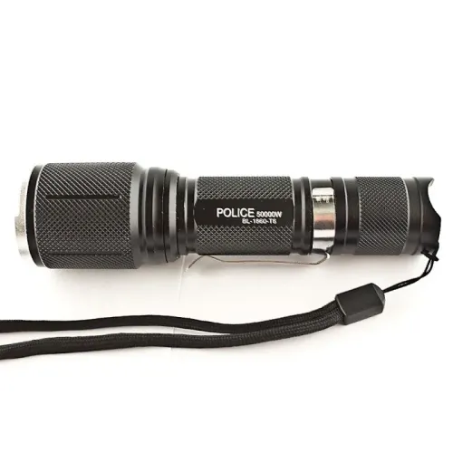 Ручной тактический фонарь Bailong PC-1860-T6 ZOOM PLUS, влагостойкий, аккумуляторный,  режимов - фото 4