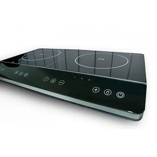 Індукційна плита Domotec MS-5872 з 2 конфорками та таймером відключення чорно-сіра, 4000Вт - фото 2