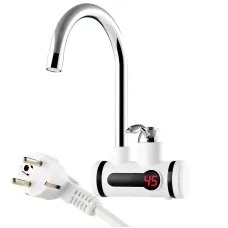 Мгновенный проточный водонагреватель Delimano с LED дисплеем и боковым подключением