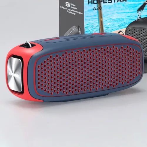 Портативна bluetooth колонка HOPESTAR A30, 6000 мАч Сине-красный - фото 2