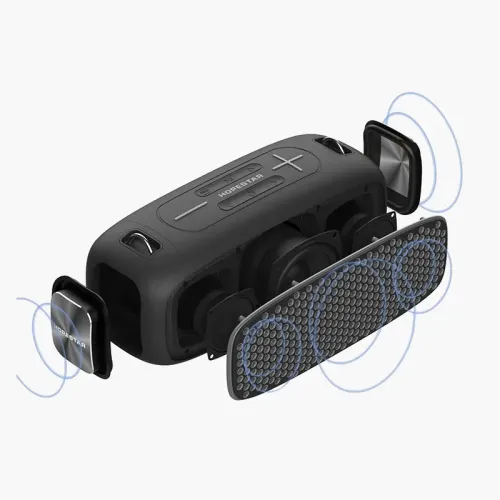 Портативна bluetooth колонка HOPESTAR A30, 6000 мАч Серо-оранжевый - фото 4