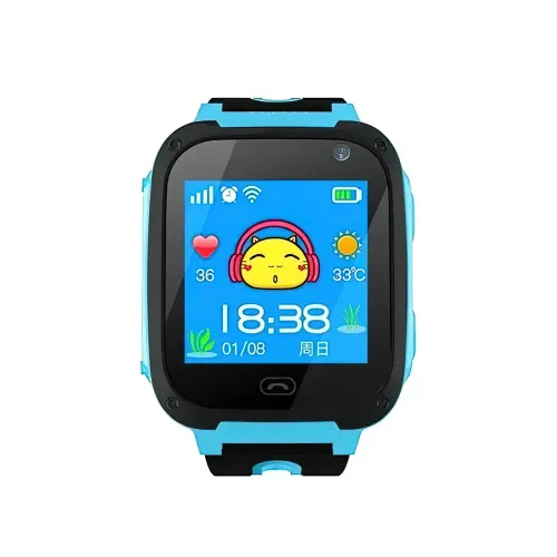 Детские умные часы Smart Watch F2 с GPS и Sim картой Голубой - фото 3