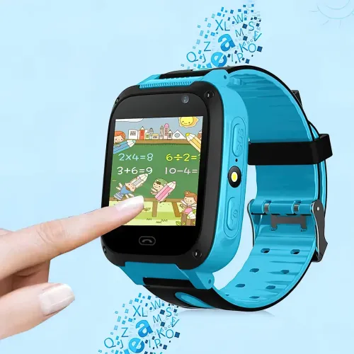 Детские умные часы Smart Watch F2 с GPS и Sim картой Голубой - фото 4