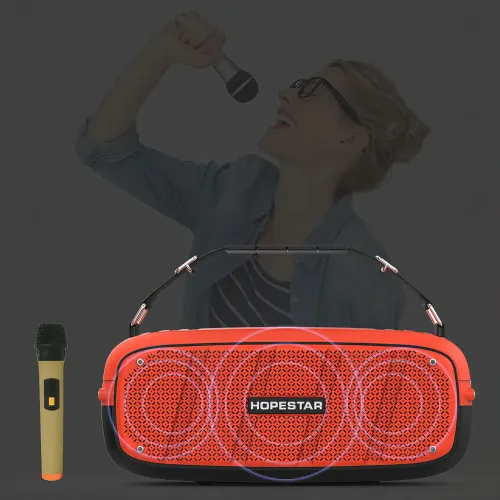 Портативна акустична Bluetooth колонка Hepstar A20 Червоний - фото 7