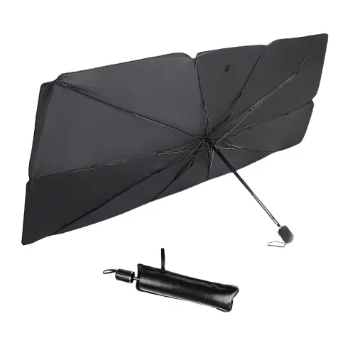 Автомобильный зонт на лобовое стекло Car Umbrellas, чёрный - фото 2