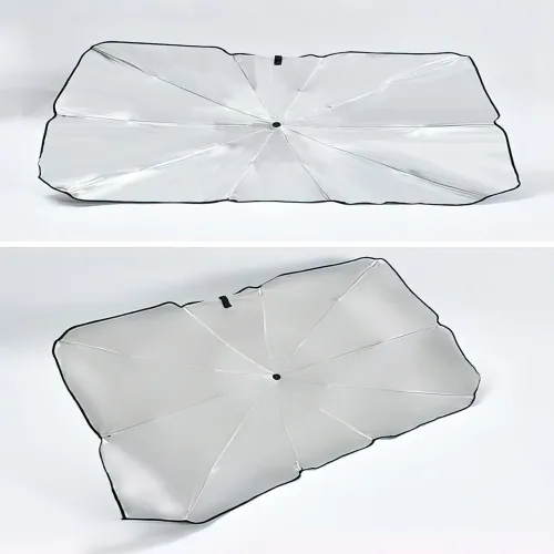 Автомобильный зонт на лобовое стекло Car Umbrellas, чёрный - фото 4