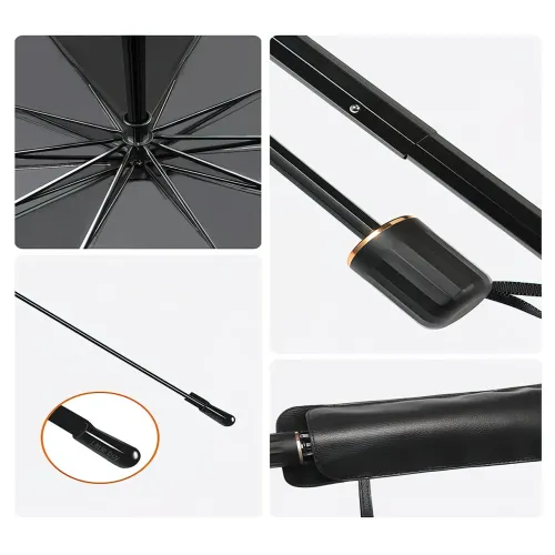 Автомобильный зонт на лобовое стекло Car Umbrellas, чёрный - фото 5