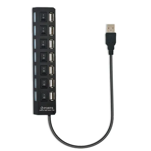USB HUB подовжувач на 7 портів з підсвічуванням - фото 2
