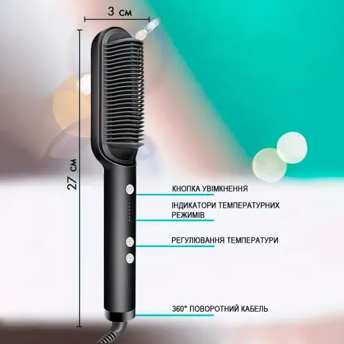Расческа-выпрямитель Hair Straightener HQT-909 с турмалиновым покрытием - фото 8