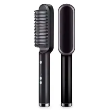 Расческа-выпрямитель Hair Straightener HQT-909 с турмалиновым покрытием Черный