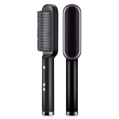 Расческа-выпрямитель Hair Straightener HQT-909 с турмалиновым покрытием Черный