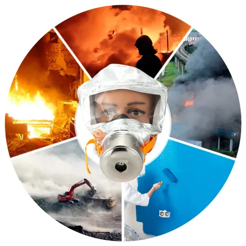 Маска-протиогаз Fire Mask TZL-30 до 30 хвилин у задимленому приміщенні - фото 9