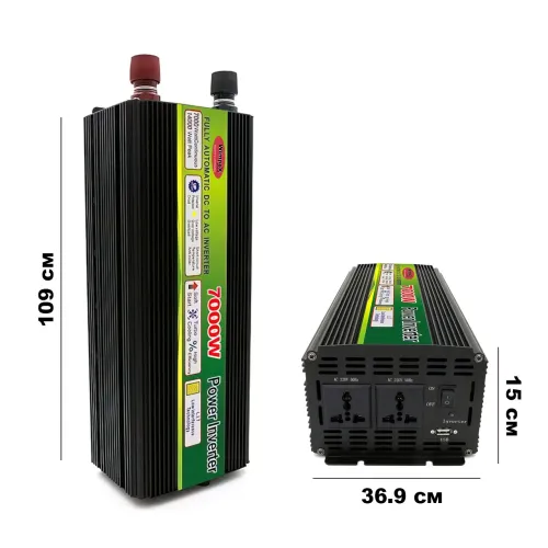 Інвертор-перетворювач напруги Wimpex UPS, 12В-220В, 7000ВТ, USB3 - фото 7