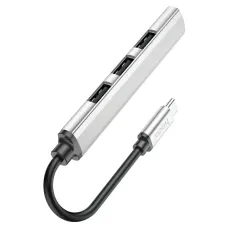 USB HUB адаптер-переходник HOCO HB26 4в1 с Type-C на USB3.0+USB2.0x3