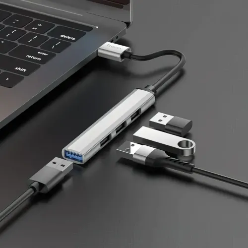 USB HUB адаптер-перехідник HOCO HB26 4в1 з USB на USB3.0+USB2.0x3 - фото 4