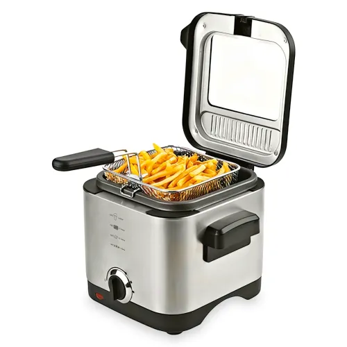 Фритюрница Crownberg CB 5542 на 1.5 л, 1200Вт, с антипригарным покрытием, терморегулятором от 0°С до 190°С - фото 2