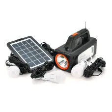 Фонарь на солнечной панели JunAi 2009 с функцией PowerBank и выносными лампочками