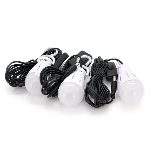 Фонарь на солнечной панели JunAi 2009 с функцией PowerBank и выносными лампочками - фото 4